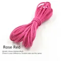 Lederband flach Mikrofaser 3 mm 5 Meter für DIY Perlen – Farbe Rose Red