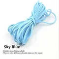 Lederband flach Mikrofaser 3 mm 5 Meter für DIY Perlen – Farbe Sky Blue