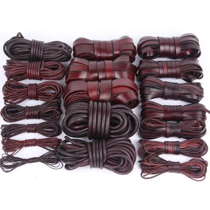 Lederband flach und rund 1 bis 20 mm für Schmuck