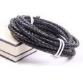 Lederband geflochten 3 bis 5 mm 1 Meter für DIY Armband – Farbe Rot (1)