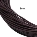 Lederband geflochten 3 bis 6 mm für Schmuck und Basteln – Farbe CE 3mm