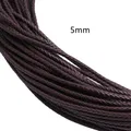 Lederband geflochten 3 bis 6 mm für Schmuck und Basteln – Farbe CE 5mm