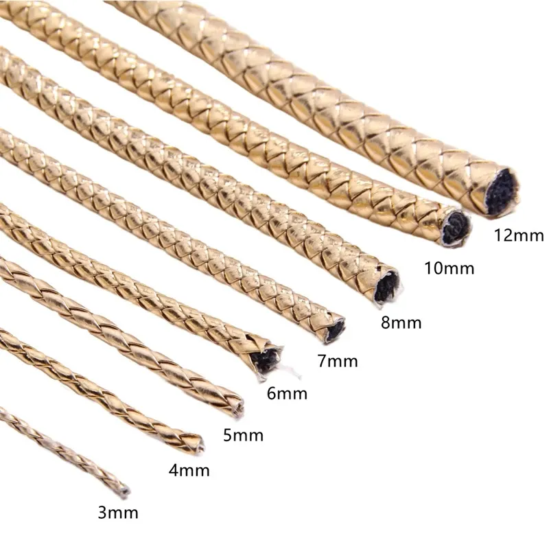 Lederband geflochten 3 bis 6 mm für Schmuck und Basteln