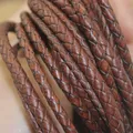 Lederband geflochten 3 bis 8 mm für Schmuck – 1