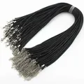 Lederband gewachst 2 mm 45 cm mit Verschluss für Schmuck – Farbe 2mm 45cm length
