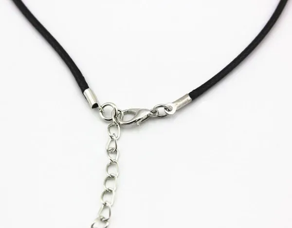 Lederband gewachst 2 mm 45 cm mit Verschluss für Schmuck