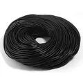 Lederband rund 1 bis 4 mm 2 bis 5 Yards für DIY Schmuck – Farbe Schwarz