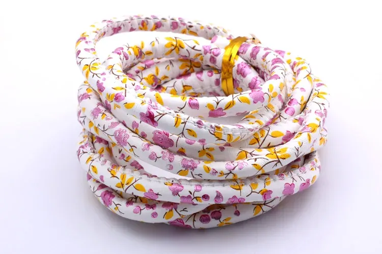 Lederband rund 2 Meter 6 mm PU für Halskette Armband