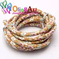 Lederband rund 2 Meter 6 mm PU für Halskette Armband – Farbe HPU009  6MM  2M