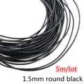 Lederband rund flach 1 bis 8 mm 2 bis 5 Meter für DIY Schmuck – Farbe 1.5mm round 5meters