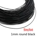 Lederband rund flach 1 bis 8 mm 2 bis 5 Meter für DIY Schmuck – Farbe 1mm round 5meters