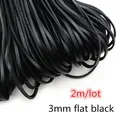 Lederband rund flach 1 bis 8 mm 2 bis 5 Meter für DIY Schmuck – Farbe 3mm flat 2meters
