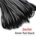 Lederband rund flach 1 bis 8 mm 2 bis 5 Meter für DIY Schmuck – Farbe 4mm flat 2meters