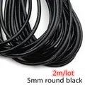 Lederband rund flach 1 bis 8 mm 2 bis 5 Meter für DIY Schmuck – Farbe 5mm round 2meters