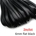 Lederband rund flach 1 bis 8 mm 2 bis 5 Meter für DIY Schmuck – Farbe 6mm flat 2meters