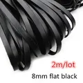 Lederband rund flach 1 bis 8 mm 2 bis 5 Meter für DIY Schmuck – Farbe 8mm flat 2meters