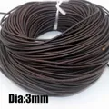 Lederband rund und flach 1,5 bis 10 mm für Schmuck – Farbe Rund 3 mm