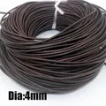 Lederband rund und flach 1,5 bis 10 mm für Schmuck – Farbe Rund 4 mm