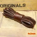 Lederband rund und flach 1,5 bis 5 mm für Schmuck – Farbe Flach 4x2mm