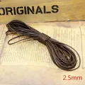 Lederband rund und flach 1,5 bis 5 mm für Schmuck – Farbe Rund 2,5 mm