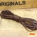 Lederband rund und flach 1,5 bis 5 mm für Schmuck – Farbe Rund 2 mm