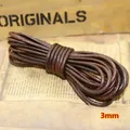 Lederband rund und flach 1,5 bis 5 mm für Schmuck – Farbe Rund 3 mm