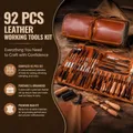 Lederbearbeitungs-Werkzeugset 92-teilig mit Tasche – 5