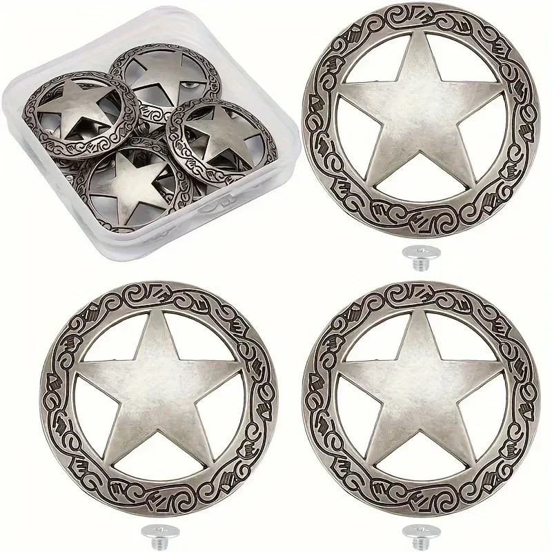 Lederdekorations Schnalle Conchos 10 Stück für Lederhandwerk und Gürtel