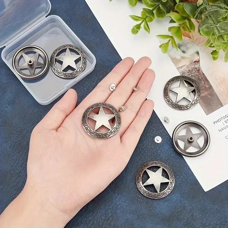 Lederdekorations Schnalle Conchos 10 Stück für Lederhandwerk und Gürtel
