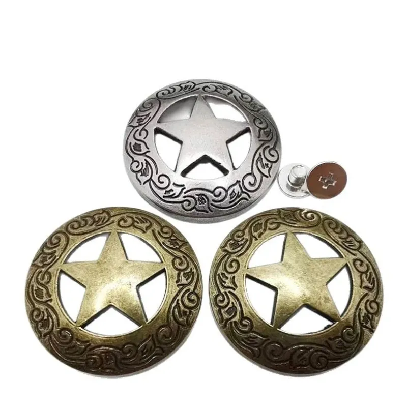 Lederdekorations Schnalle Conchos 10 Stück für Lederhandwerk und Gürtel