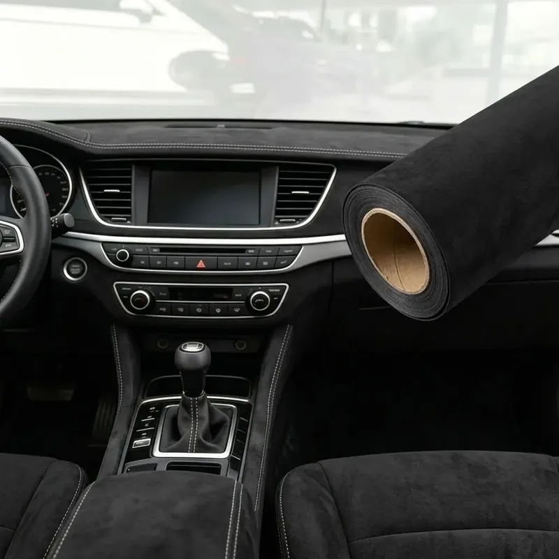 Lederimitat Velours Rolle selbstklebend für Auto und DIY