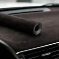 Lederimitat Velours Rolle selbstklebend für Auto und DIY – Farbe Dark Coffee