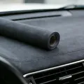 Lederimitat Velours Rolle selbstklebend für Auto und DIY – Farbe Dark gray