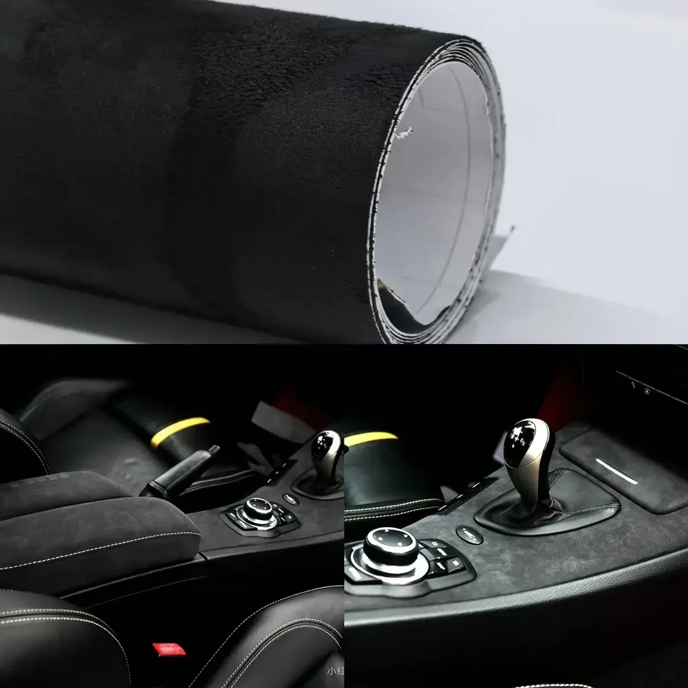 Lederimitat Velours Rolle selbstklebend für Auto und DIY