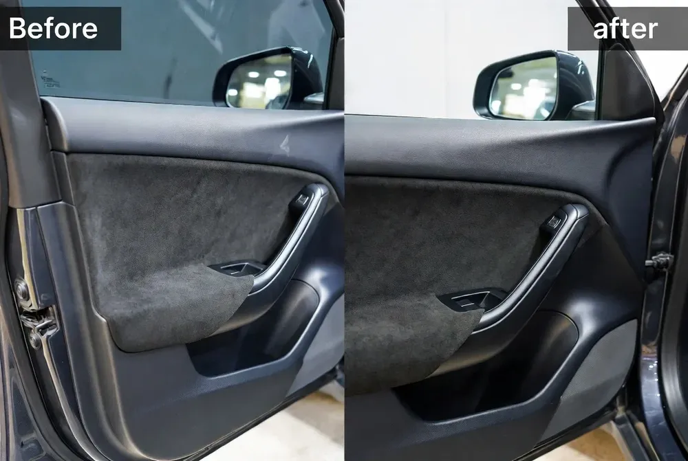 Lederimitat Velours Rolle selbstklebend für Auto und DIY