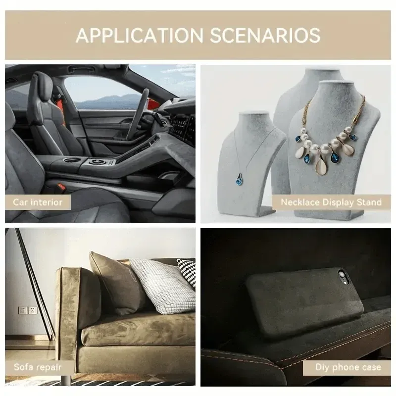 Lederimitat Velours Rolle selbstklebend für Auto und DIY