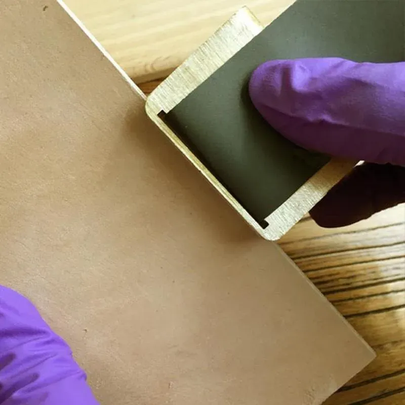 Lederkante Polierer Kupfer rund für Gürtel und Taschen
