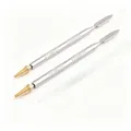 Lederkanten Färbestift Messingkopf Applikator Polierwerkzeug – Farbe 2pcs gold head