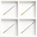 Lederkanten Färbestift Messingkopf Applikator Polierwerkzeug – Farbe 4pcs gold head