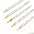 Lederkanten Färbestift Messingkopf Applikator Polierwerkzeug – Farbe 5pcs gold head