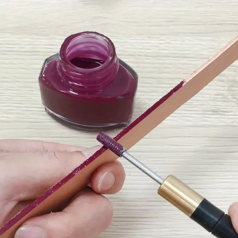 Lederkanten Ölfarbstift Applikator mit buntem Roller