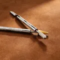 Lederkanten Ölfarbstift Applikator mit Doppel-Messingkopf – 6