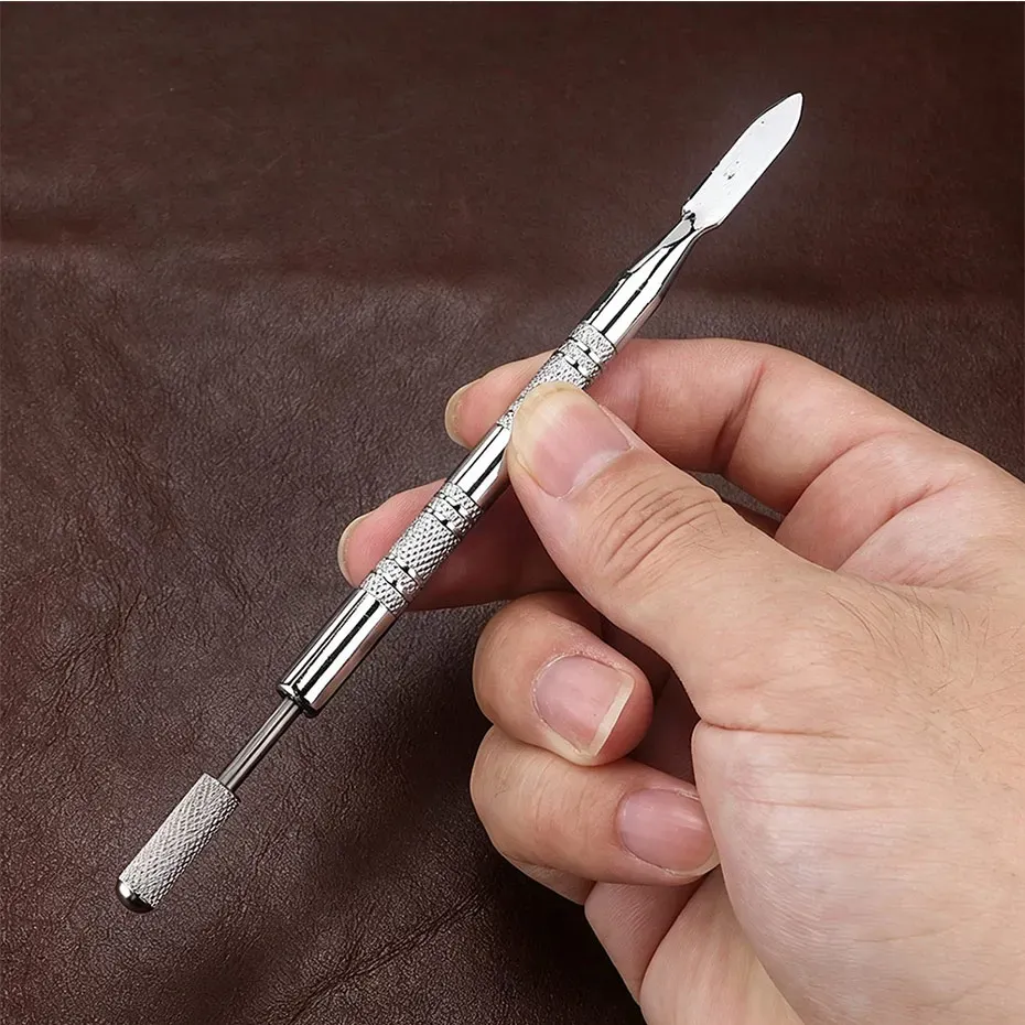 Lederkanten Ölfarbstift Applikator mit Doppel-Messingkopf