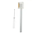 Lederkanten Ölfarbstift Applikator mit Farbroller 12,5 cm – Farbe Silver