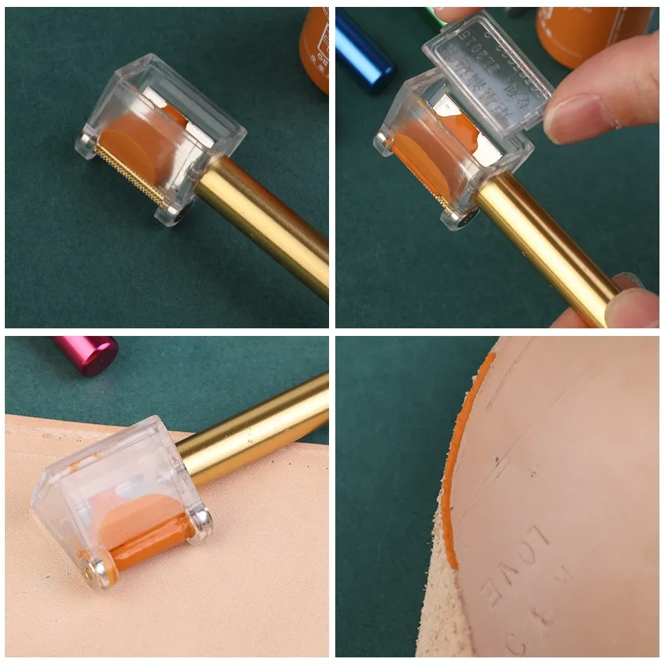 Lederkanten Ölfarbstift Applikator mit Farbroller