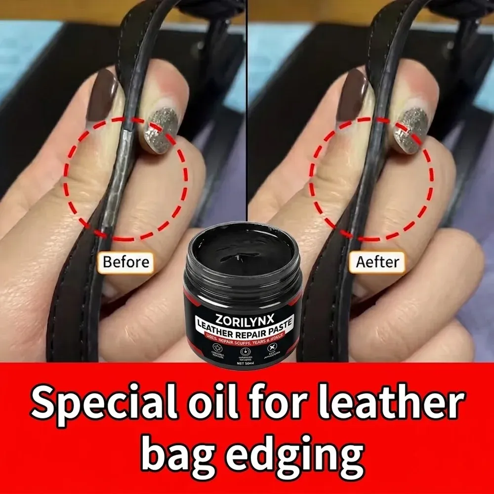 Lederkantenöl Reparaturpaste matt und glänzend
