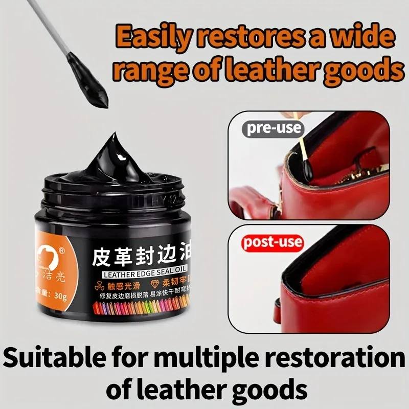 Lederkantenöl Set 30 g zur Reparatur von Abnutzung