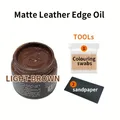 Lederkantenöl Set 30 g zur Reparatur von Abnutzung – Farbe LIGHT BROWN