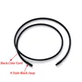 Lederkette 45 bis 60 cm mit Verschluss – Farbe A-Black