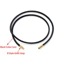 Lederkette 45 bis 60 cm mit Verschluss – Farbe B-Black